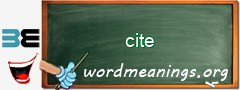 WordMeaning blackboard for cite